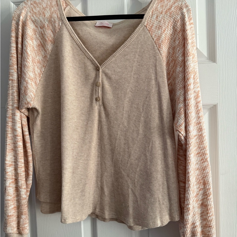 Pink lily long sleeve top